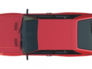 1981 audi coupe quattro with interior red Modelo 3D