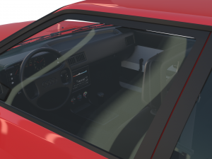 1981 audi coupe quattro with interior red Modelo 3D