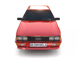 1981 audi coupe quattro with interior red Modelo 3D