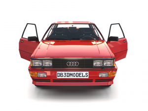 1981 audi coupe quattro with interior red Modelo 3D