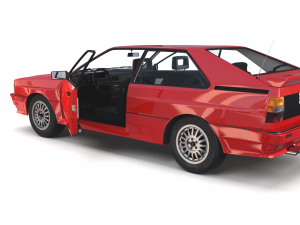 1981 audi coupe quattro with interior red Modelo 3D