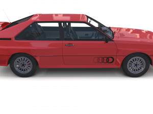 1981 audi coupe quattro with interior red Modelo 3D
