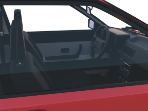 1981 audi coupe quattro with interior red Modelo 3D