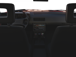1981 audi coupe quattro with interior red Modelo 3D