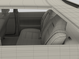 1981 audi coupe quattro with interior red Modelo 3D