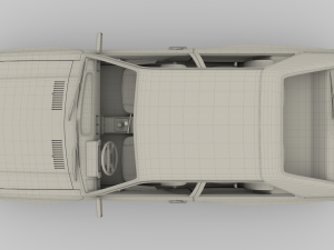 1981 audi coupe quattro with interior red Modelo 3D