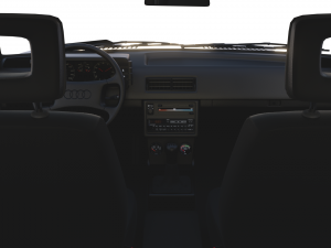 1981 audi coupe quattro with interior silver Modello 3D