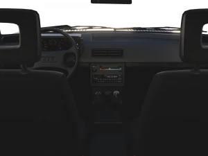 1981 audi coupe quattro with interior silver 3D Model