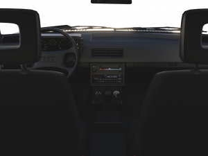 1981 audi coupe quattro with interior silver Modello 3D