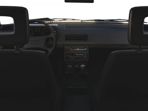 1981 audi coupe quattro with interior silver 3D Model