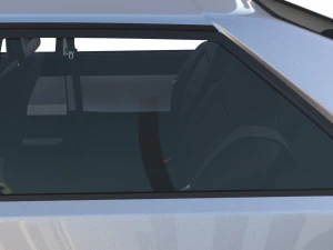 1981 audi coupe quattro with interior silver 3D Model