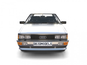 1981 audi coupe quattro with interior silver Modello 3D