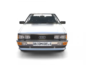 1981 audi coupe quattro with interior silver 3D Model