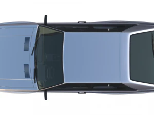 1981 audi coupe quattro with interior silver 3D Model