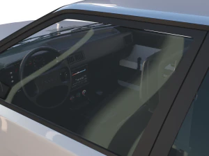 1981 audi coupe quattro with interior silver 3D Model