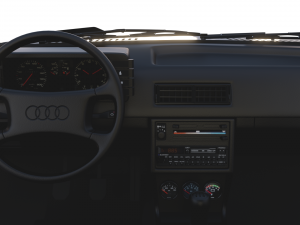 1981 audi coupe quattro with interior silver Modello 3D