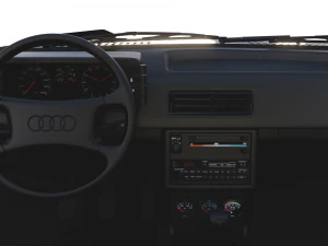 1981 audi coupe quattro with interior silver 3D Model