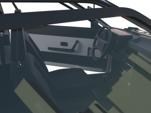 1981 audi coupe quattro with interior silver Modello 3D