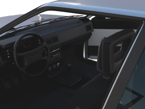 1981 audi coupe quattro with interior silver Modello 3D