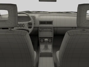 1981 audi coupe quattro with interior silver 3D Model
