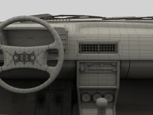1981 audi coupe quattro with interior silver 3D Model