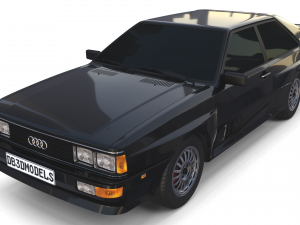1981 audi coupe quattro black 3D Model
