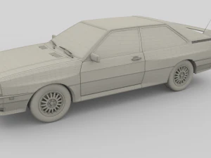 1981 audi coupe quattro black 3D Model