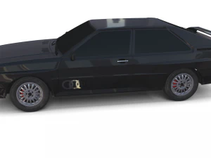 1981 audi coupe quattro black 3D Model