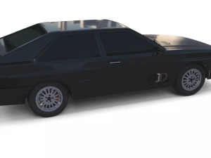 1981 audi coupe quattro black 3D Model