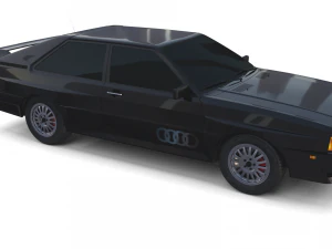 1981 audi coupe quattro black 3D Model