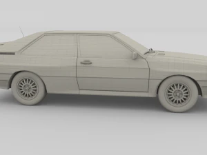 1981 audi coupe quattro black 3D Model