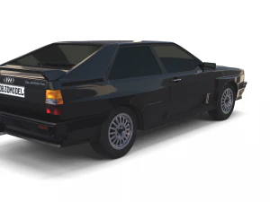 1981 audi coupe quattro black 3D Model