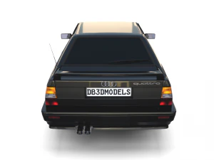 1981 audi coupe quattro black 3D Model