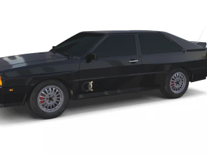 1981 audi coupe quattro black 3D Model