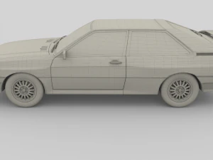 1981 audi coupe quattro black 3D Model