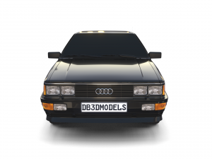 1981 audi coupe quattro black 3D 모델