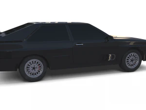 1981 audi coupe quattro black 3D Model