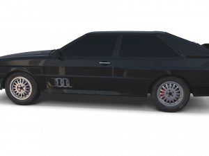 1981 audi coupe quattro black 3D 모델