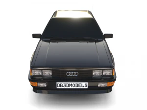 1981 audi coupe quattro black 3D Model