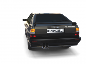 1981 audi coupe quattro black 3D 모델