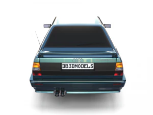 1981 audi coupe quattro dark blue 3D Model