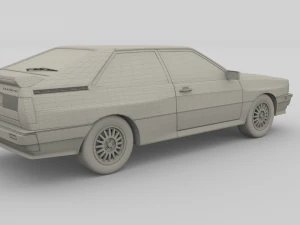 1981 audi coupe quattro dark blue 3D Model