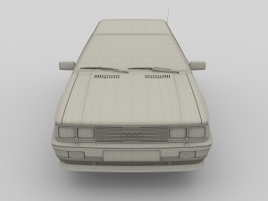 1981 audi coupe quattro dark blue 3D-Modell