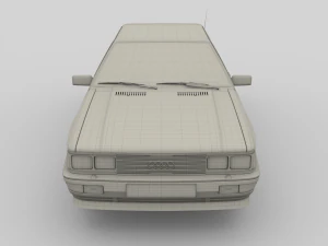 1981 audi coupe quattro dark blue 3D Model