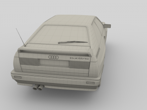 1981 audi coupe quattro dark blue 3D-Modell