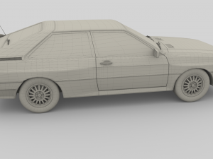 1981 audi coupe quattro dark blue 3D-Modell