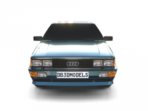 1981 audi coupe quattro dark blue 3D-Modell