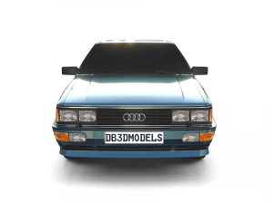 1981 audi coupe quattro dark blue 3D Model