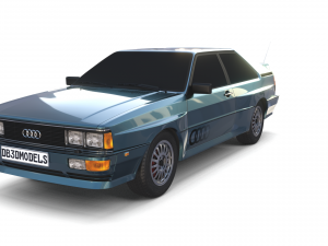 1981 audi coupe quattro dark blue 3D-Modell