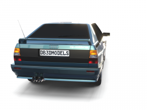 1981 audi coupe quattro dark blue 3D-Modell